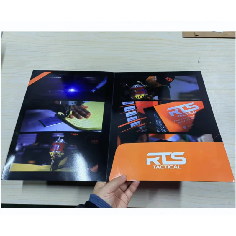 

Custom Logo Print Document Business Presentation Folders a5 a4 File Paper Folder for Office with Pocket and Business Card