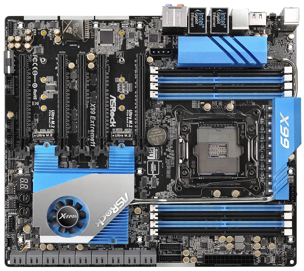 Imagem -04 - Extreme Motherboard X99 X99m Lga 2011 Ddr4 128gb Suporte E52670 v3 v4 E5-2630 E5-2630 E-atx Asrok-x99