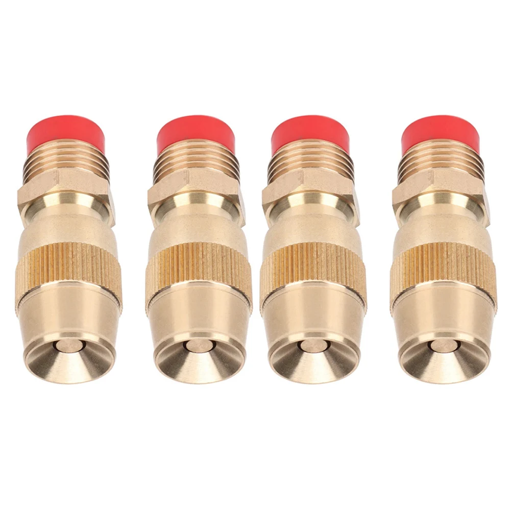 

360 Degree Spray Adjustable Irrigation Nozzles Customizable Watering Needs 4 Piece Copper Set Customizable Spray Height