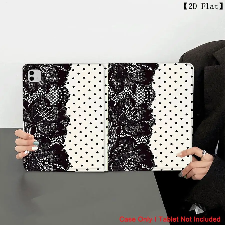 Lace Ribbon Polka Dot with Pencil Slot Case for Honor Pad 9 10 20 Pro 8 MagicPad 2 3 V6 X9A V7 X9B Max V8 X8 Pro GT V9 X10 GT2