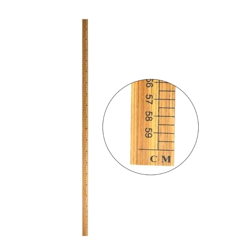 Measuring Ruler Double-Sided Centimeter Metric Ruler Wooden Straight Ruler