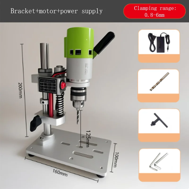 Benchtop Drill Press High Precision PCB Drilling Machine Woodworking Drilling Home DIY Desktop Mini Drill for Wooden Jade