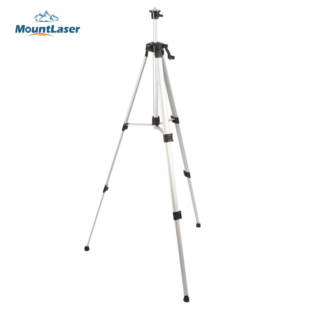 Trípode de nivel láser de 1,5 m de estilo mejorado, soporte de trípode grueso de altura ajustable con cabezal inclinable extraíble para topografía