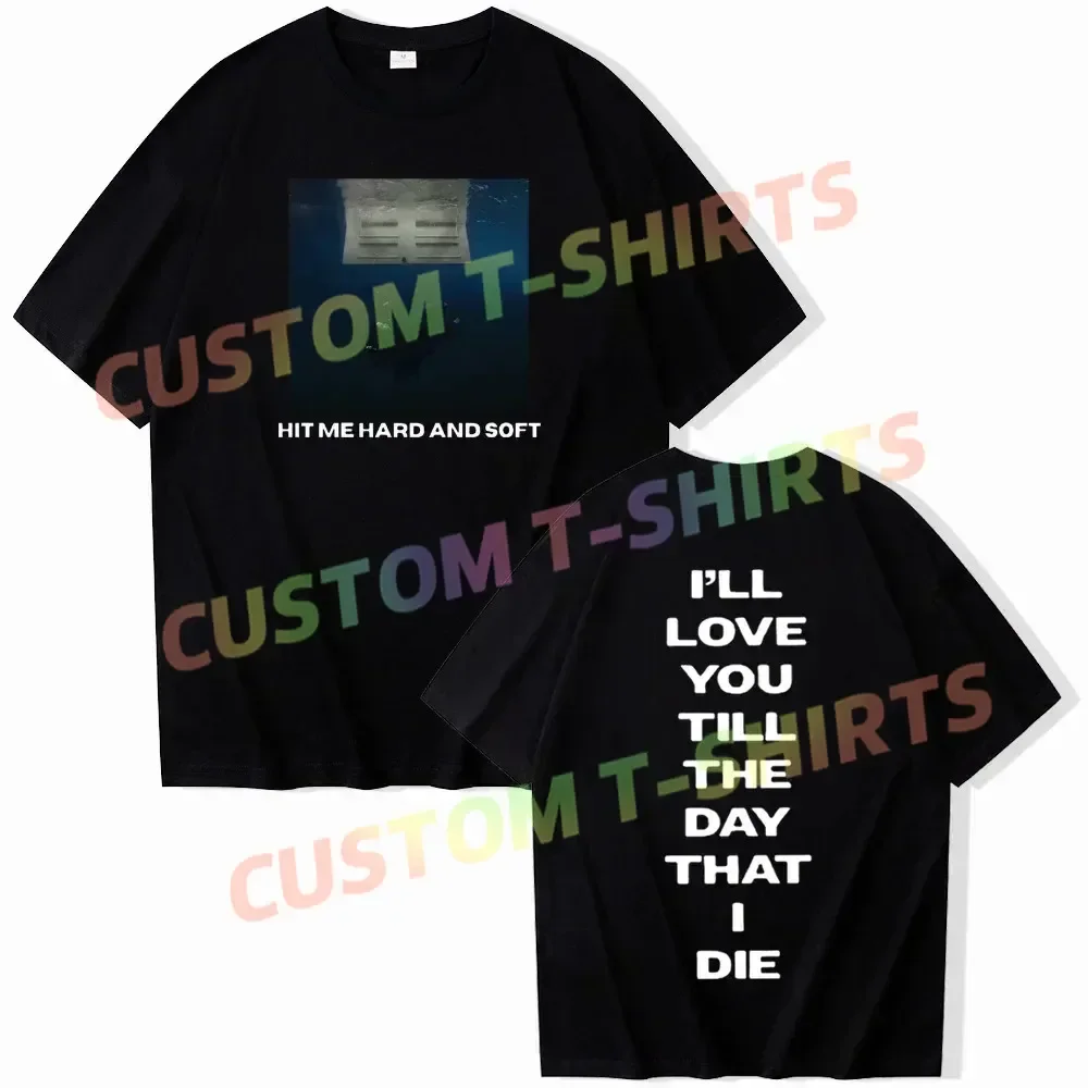 

New Album HIT ME HARD AND SOFT 2025 Tour T-shirt Hip Hop B-Billie Tops O-Neck Short Sleeves Eilish Men‘s Women high quality Tees