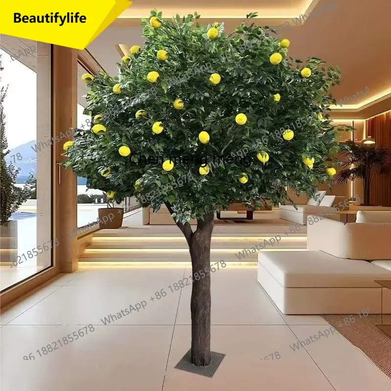 

M46 Simulation lemon orange fruit tree orange tree custom large decorative indoor floor fake tree