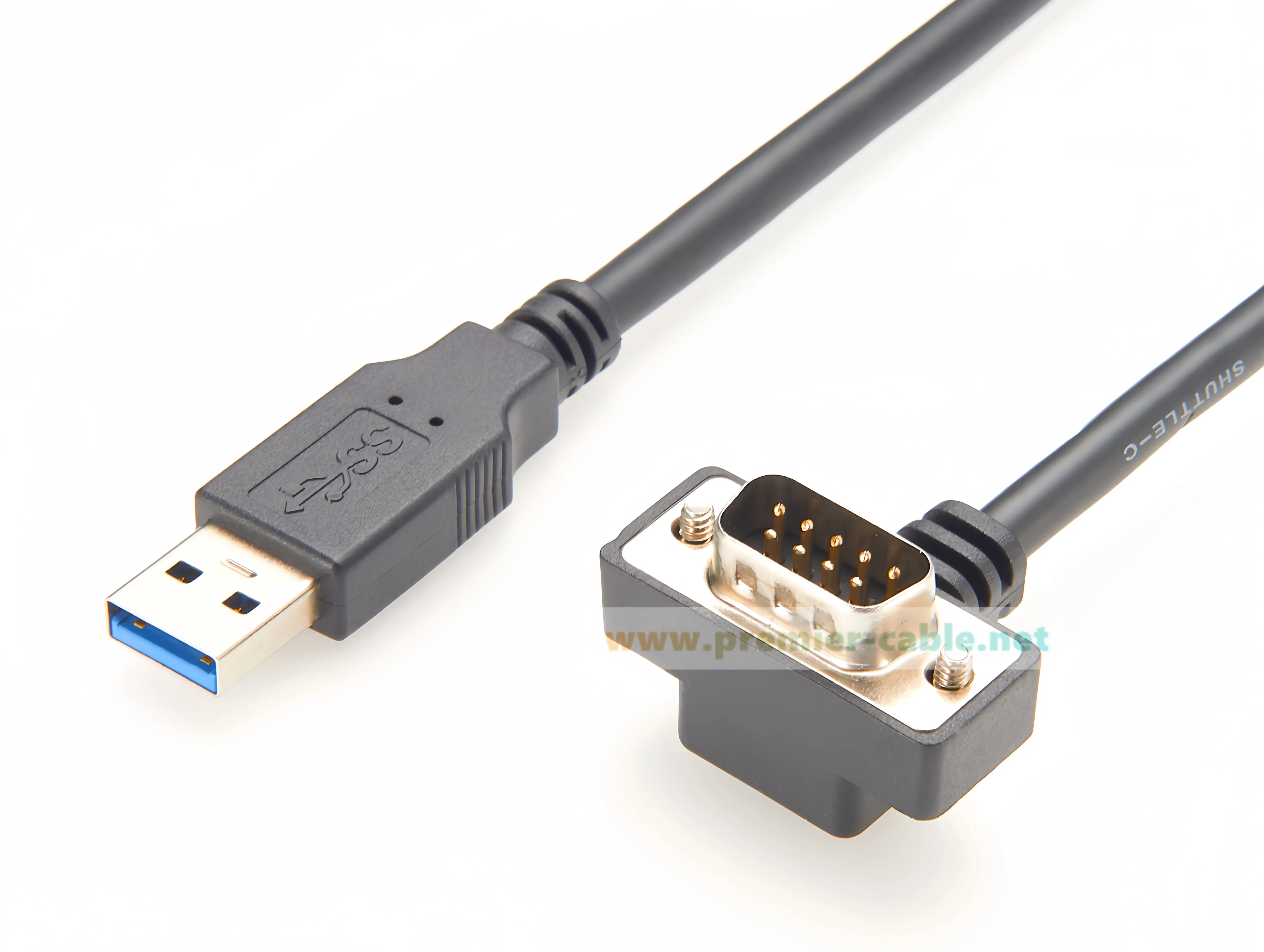 USB-zu-RS-232-Konverter DB9-Stecker auf USB2.0 Serieller COM-Adapter Ultra-Dünnes DB9-Rechtwinkelkabel DB9 RS232 Serielles Anschlusskabel – Detail 8
