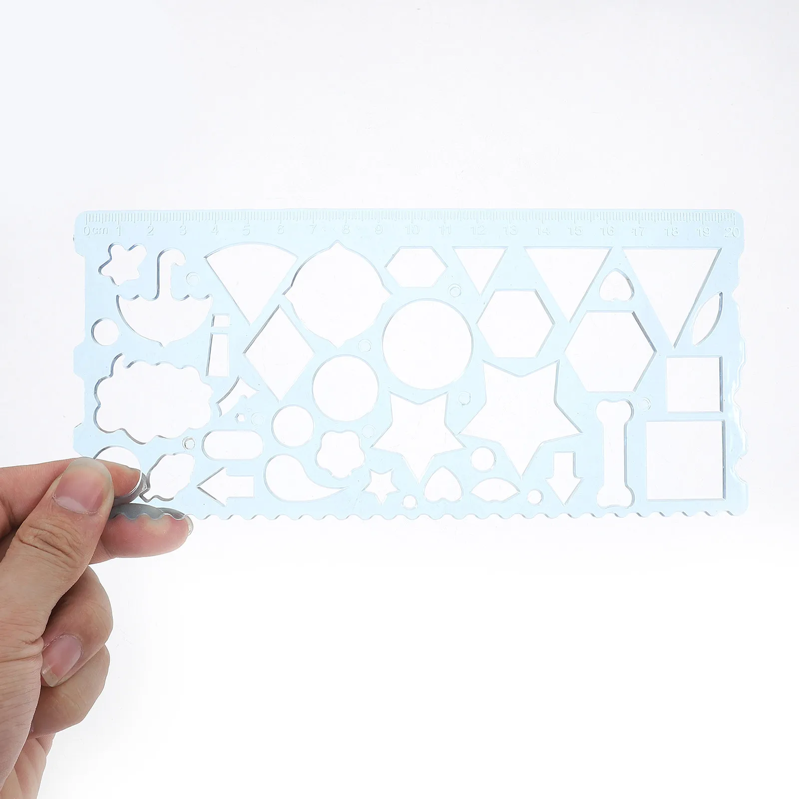 1Set Professional Architectural Drawing Template Ruler Set PP Plastic Geometric Stencil for Students Teachers Engineers