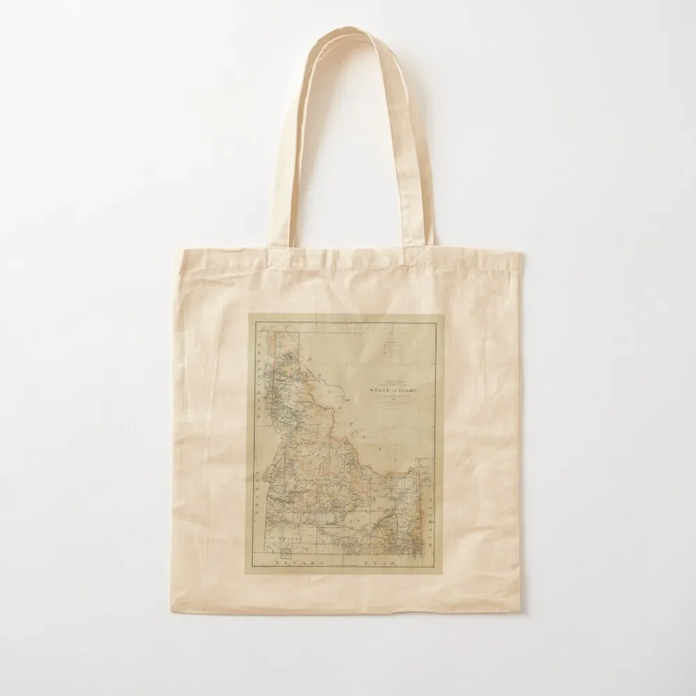 

Vintage Map of Idaho (1891) Tote Bag ecological bags Shopper bag Tote Bag