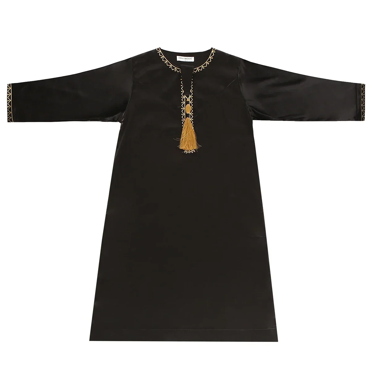 Boys Kids Islamic Muslim Jubba Thobe Kaftan Robe Arabian Dubai Qatar Abaya Robe Dress Tassel Djellaba Dishdasha Eid Ramadan Gown