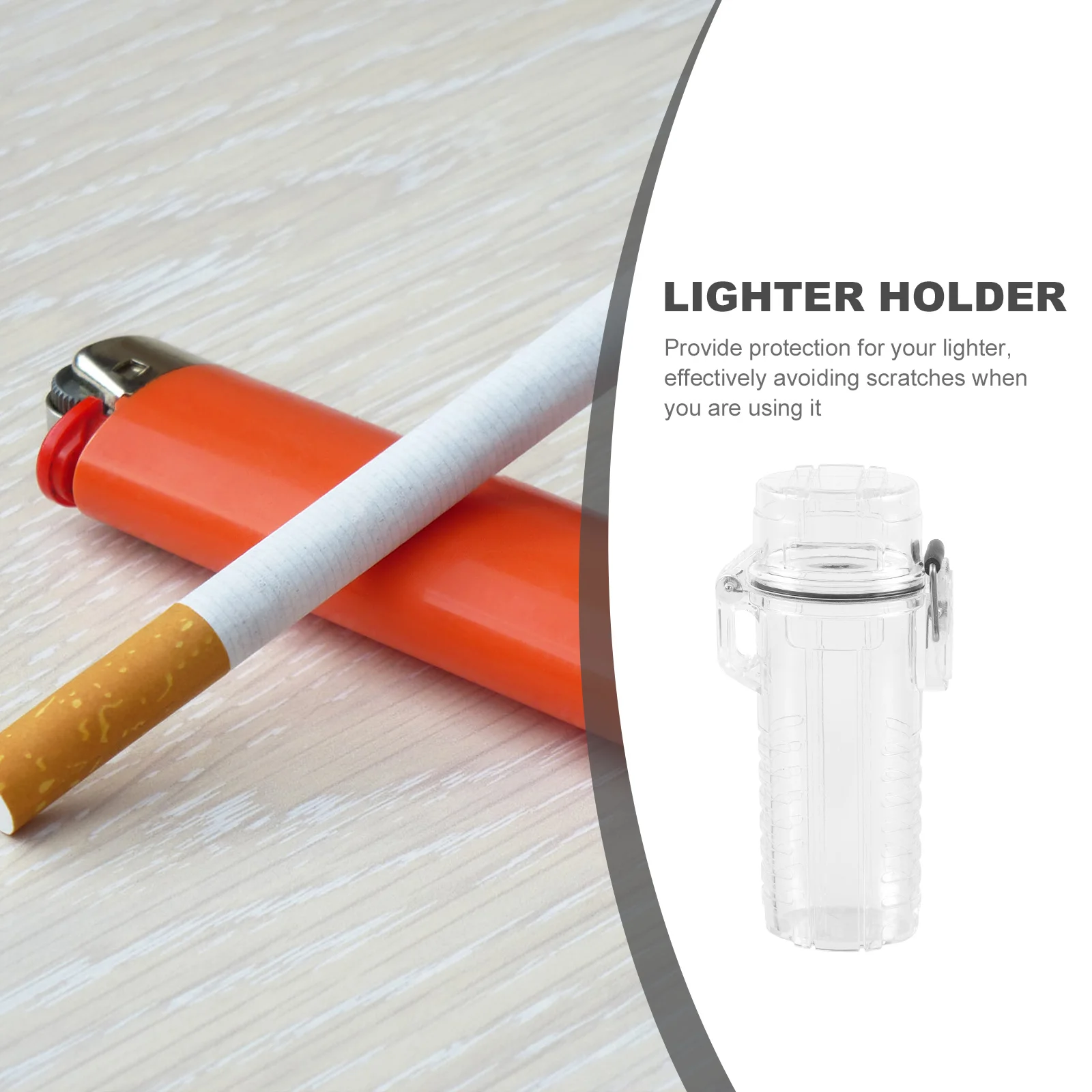 Lighter Protective Case Cover Stick Clear Sleeve Holder Fire Lighters Cigarette Storage Coat for Container