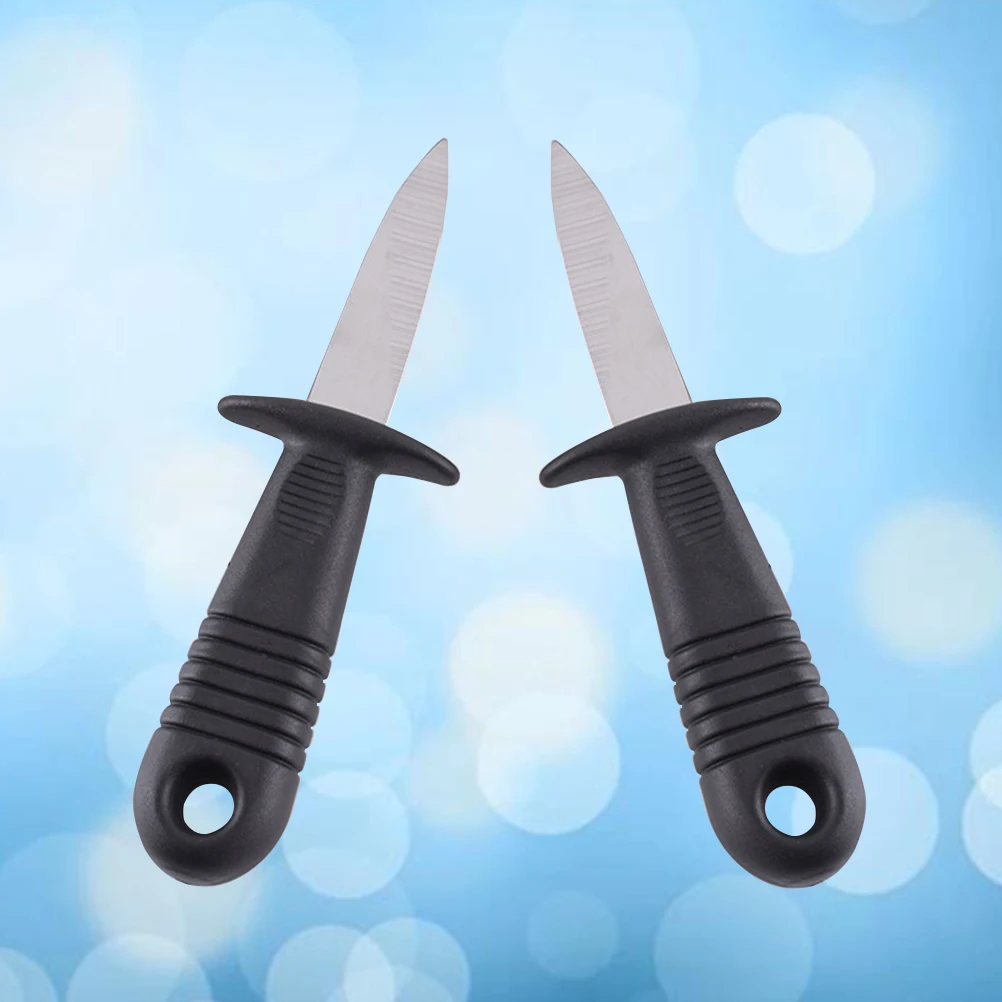 

2pcs Oyster Knife Clam Shucker Seafood Open Shell Tool Kitchen Utensil Stainless Steel Ergonomic Design Practical
