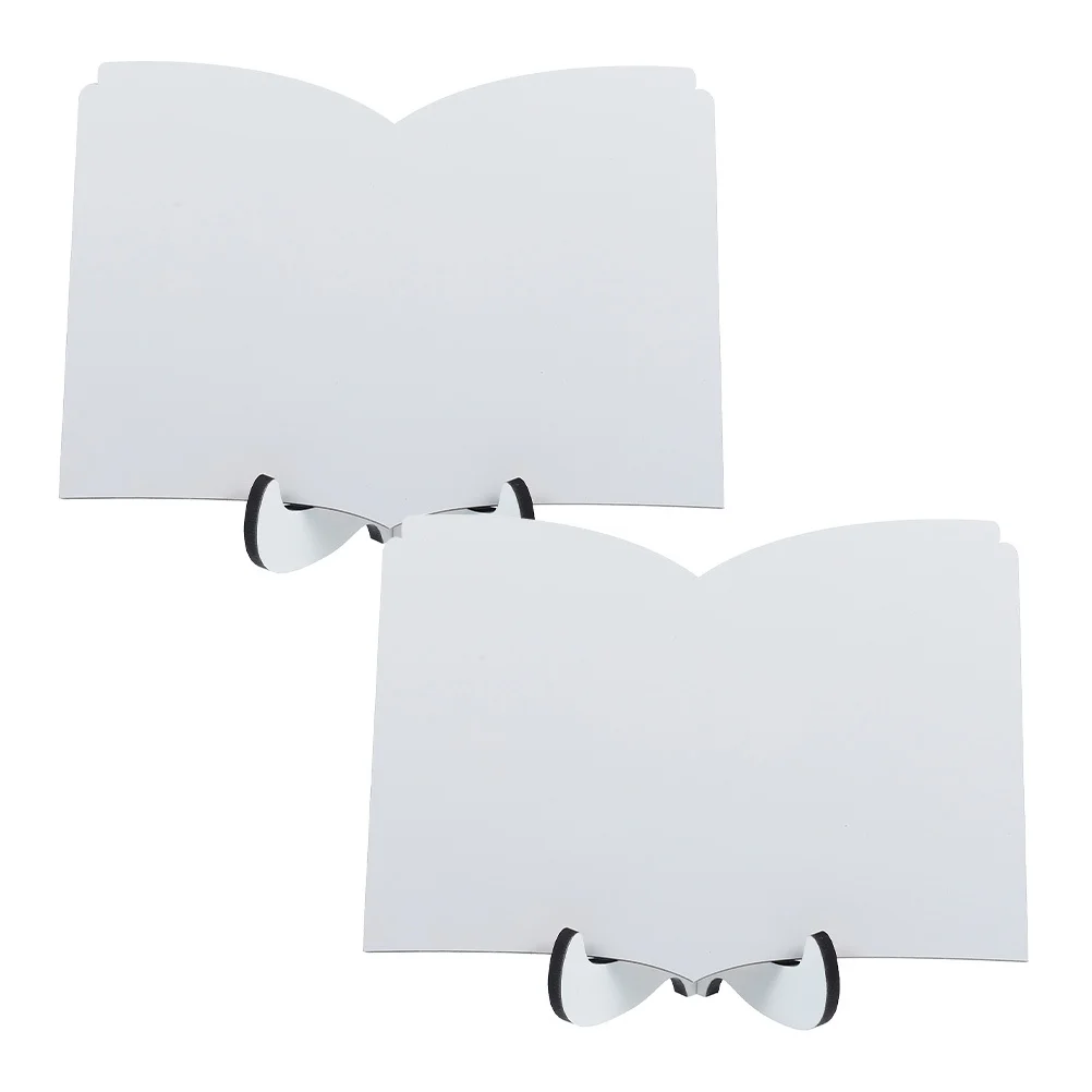 

2 Pcs Book Photo Board Picture Frame Craft Injourlaif Sublimation Blanks Household Heat Transfer Frames Display Wooden Diy