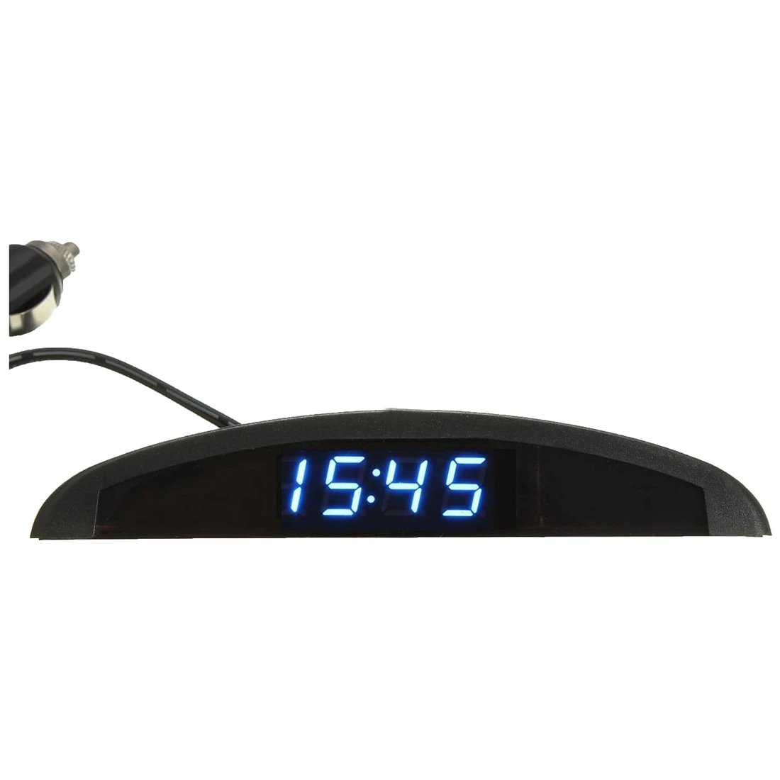 3-in-1 Car 12V Digital LED Voltmeter Voltage Temperature Watch Thermometer,