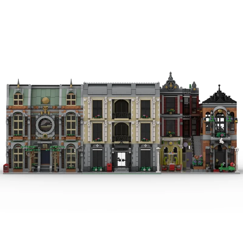 1230 قطعة MOC Wallstreet Embassy واجهة فقط وحدات نموذج اللبنات لعبة تجميع لتقوم بها بنفسك الإبداعية هدية الكريسماس فكرة الطوب #4