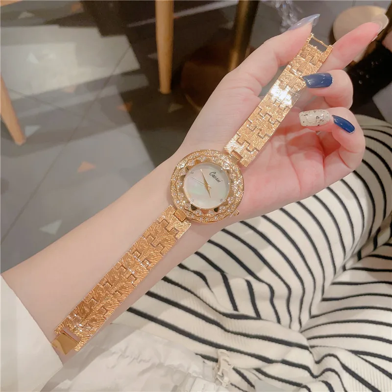 Elegant Bracelet Strap Women Watches Fashion Rhinestone Quartz Wristwatch For Ladies Clock Reloj Mujer A132