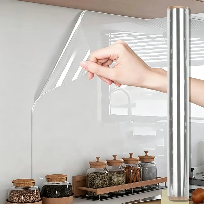 Transparent Electrostatic Adsorption Protective Film For Kitchens Oil-Proof And Stain-Resistant Wall Stickers/Decorative Films