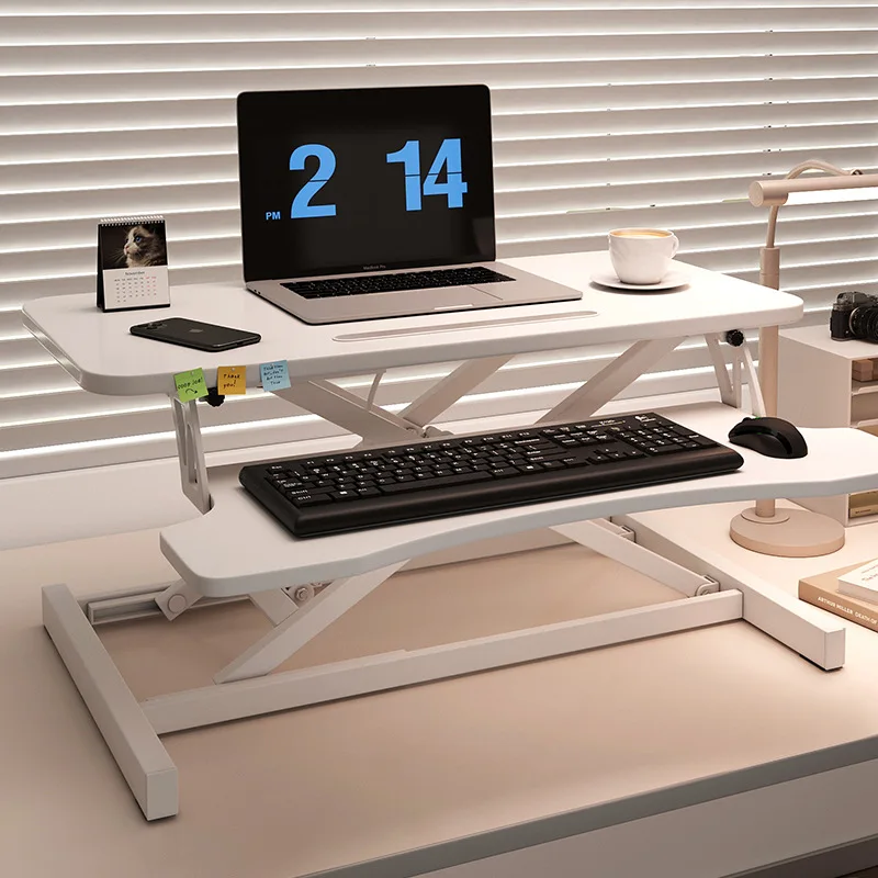 Standing desk Lifting workbench Computer desk Desktop heightening notebook desktop Home folding bracket