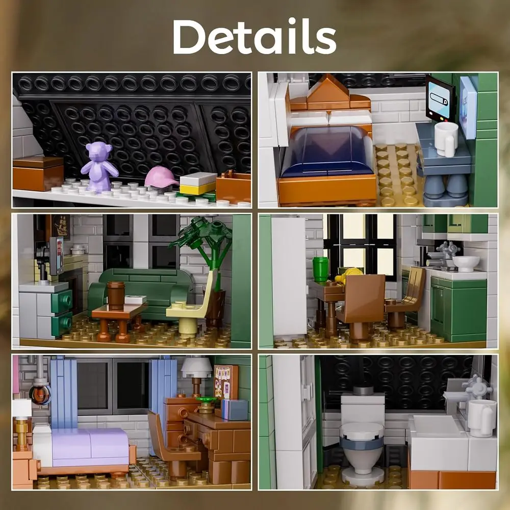 Blocchi da costruzione Bella House a tema romantico per adulti, compatibili con LEGO, 1224 pezzi, ideali per le vacanze e San Valentino