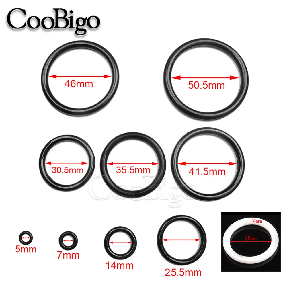 20pcs Plastic O Rings Round Loop Buckle for Making Necklace Choker Earring Jewelry  DIY Craft Sewing Accessories Hard 5-50mm