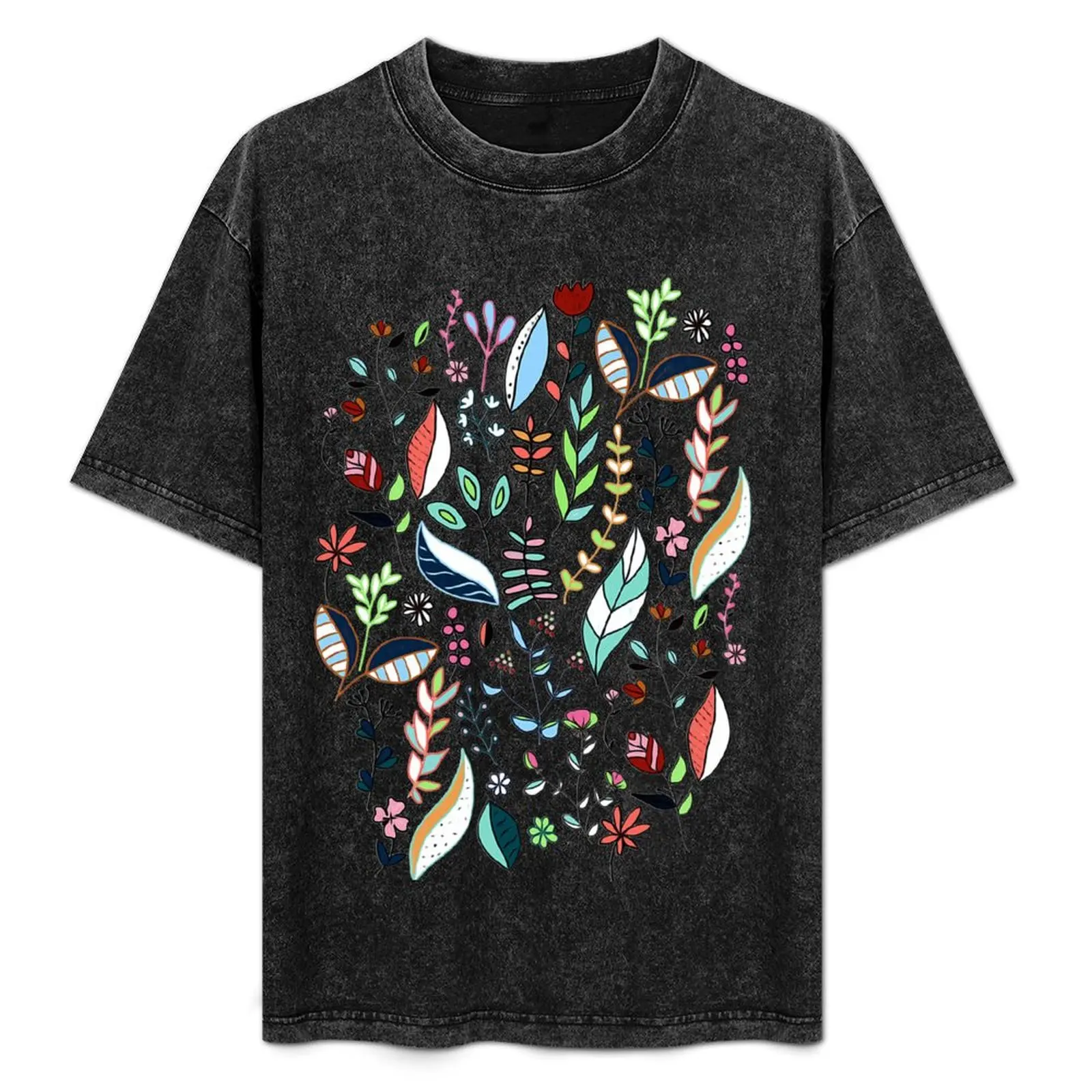 

Bright Nature Doodle T-Shirt Daily Wear Plain Short Sleeve Shirt