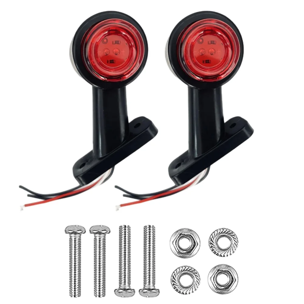 12 V 24 V LED Side Marker Light Weatherproof Clearance Lamp Rear Tail Light For Trucks SUVs Boats Buses Trailers Red White Light