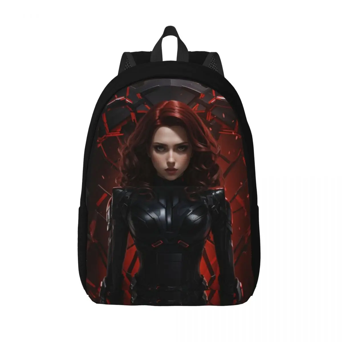 Custom 3D Printing Black Widow Canvas Backpack for Girls Boys College School Travel Bags Men Women Bookbag Fits 15 Inch Laptop