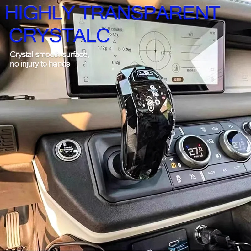 

For Gear Shift Knob LeveLand Rover Defender 2020-2025 Psychedelic Crystal Gear Handle