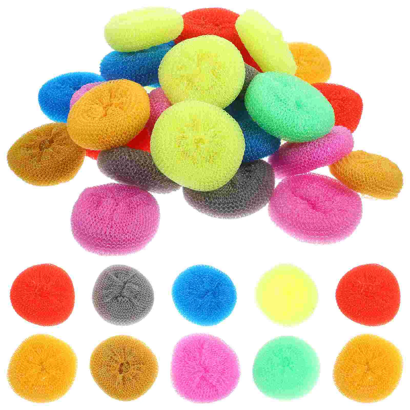 

30 Pcs Laundry Brush Plastic Steel Wool Ball Scrubber Pot Pp Non Scratch Scrubbing Pads