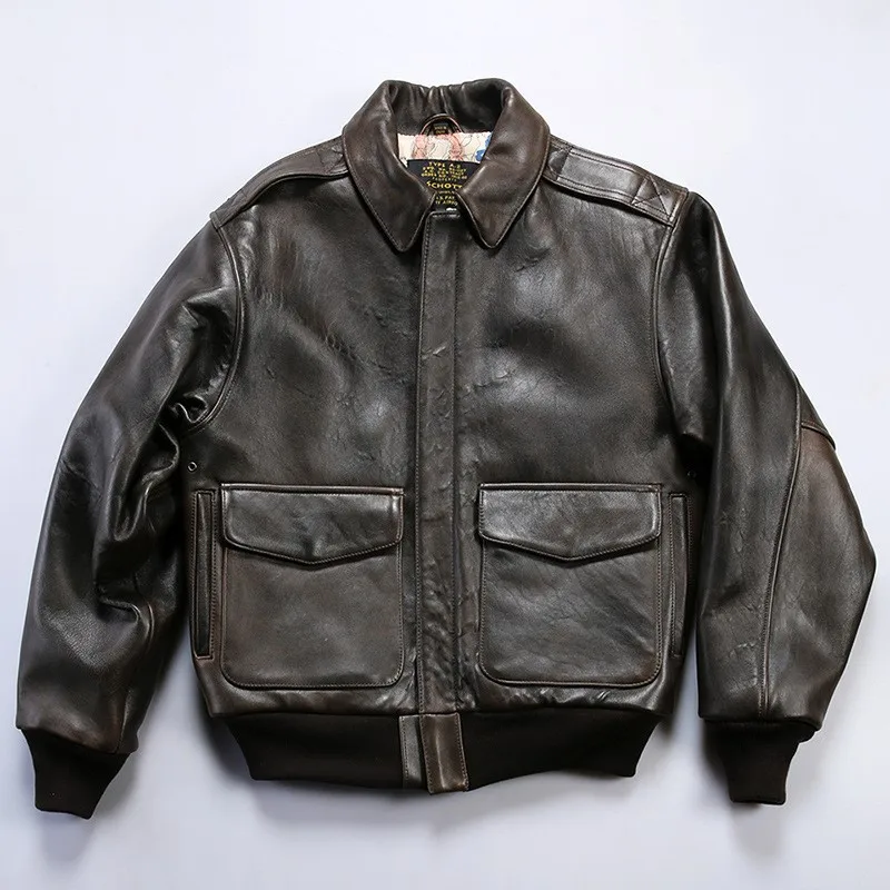 

Leather motorcycle mountain lapel man's oversized coat