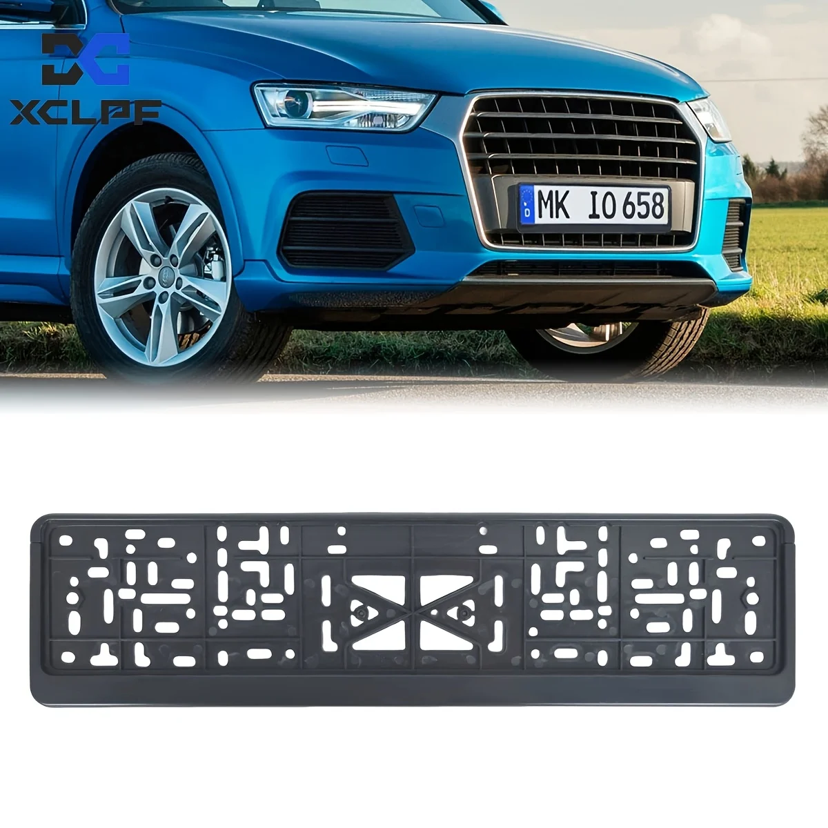 European-style license plate frame plastic license plate holder European-style single-sided half-open license plate frame