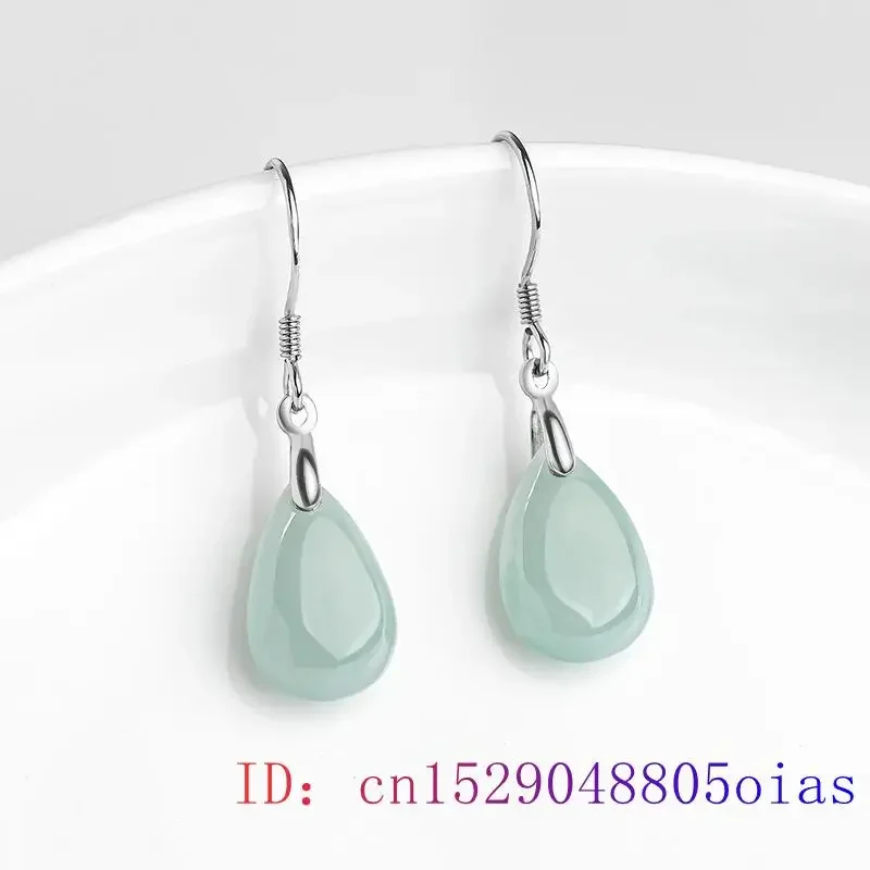 Pendientes de gota de agua de Jade birmano, regalo certificado, regalos naturales de moda Real, joyería para mujer, amuleto de lujo de la suerte verde