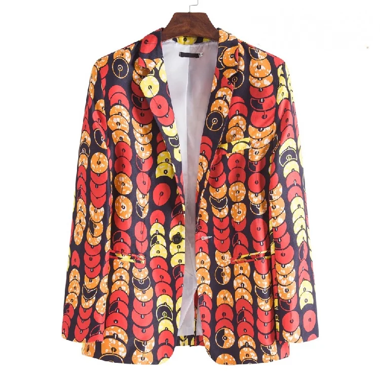 African ethnic style printed single-breasted casual suit foreign trade cross-border spring men's suit jacket 27039567