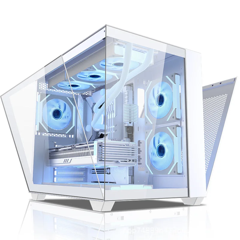 

Water-cooled glass side transparent without column sea view room fully transparent chassis computer chassis atx