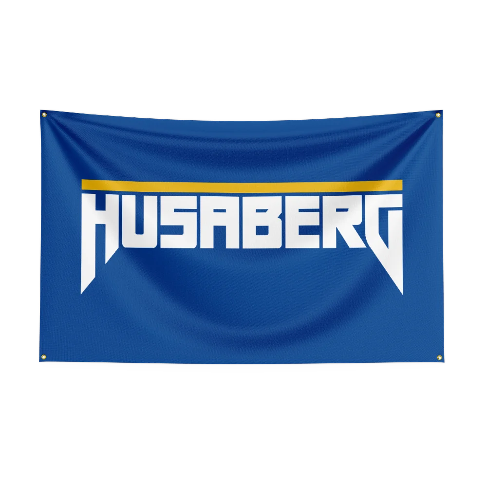 3x5 Ft Husaberg Motorcycle Racing Flag Polyester Printing Banner for Garage Wall Art Out Door Decoration With Grommets