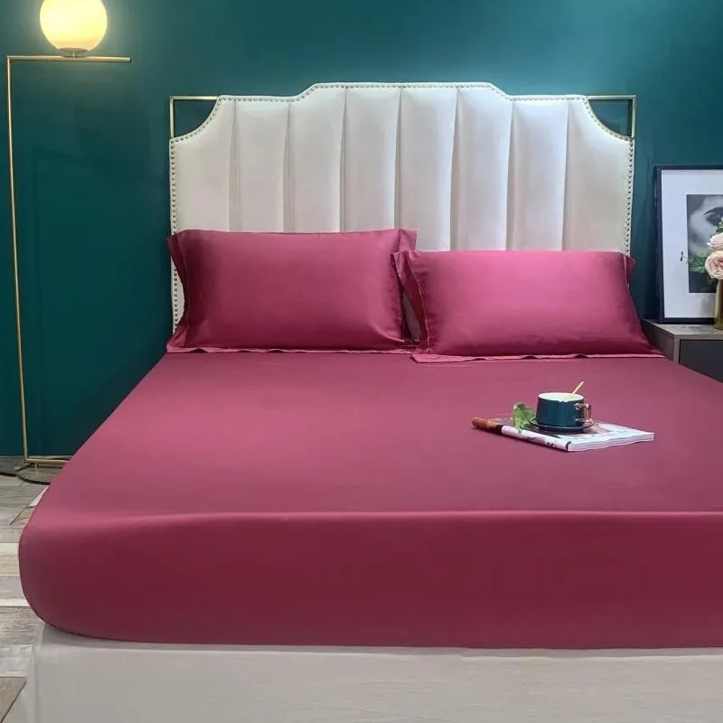 Eucalyptus Lyocell Silk Cooling Duvet Cover Bed Sheet Pillowcases Queen King Family Oversize 104X90"Comforter cover Bedding set - view 6