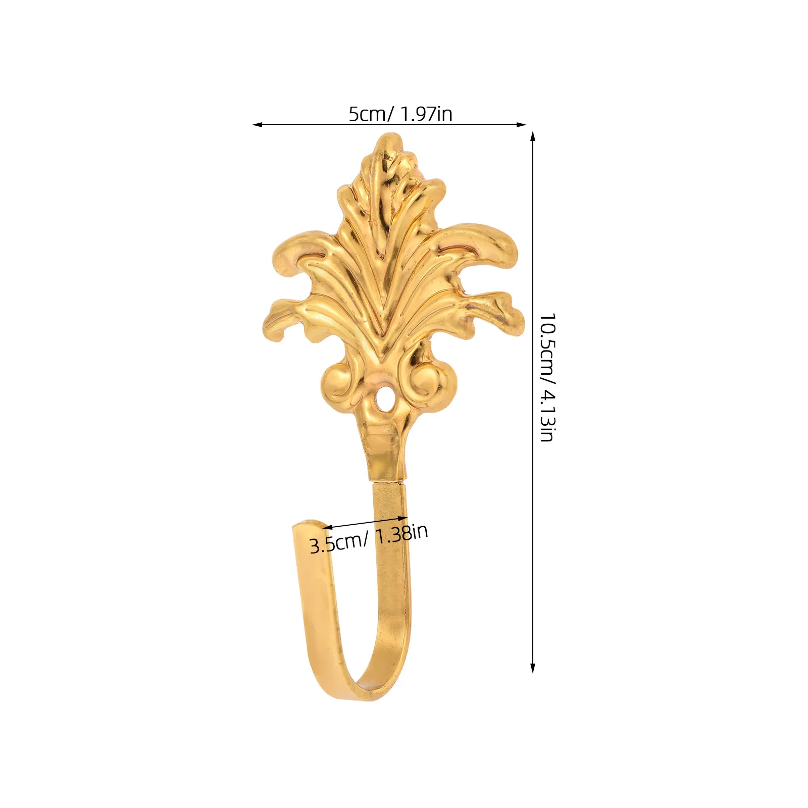 2Pcs Metal Curtain Holdbacks Side Holders Decorative Tieback Hooks for Wall Hanging Curtains Bedroom Living Room