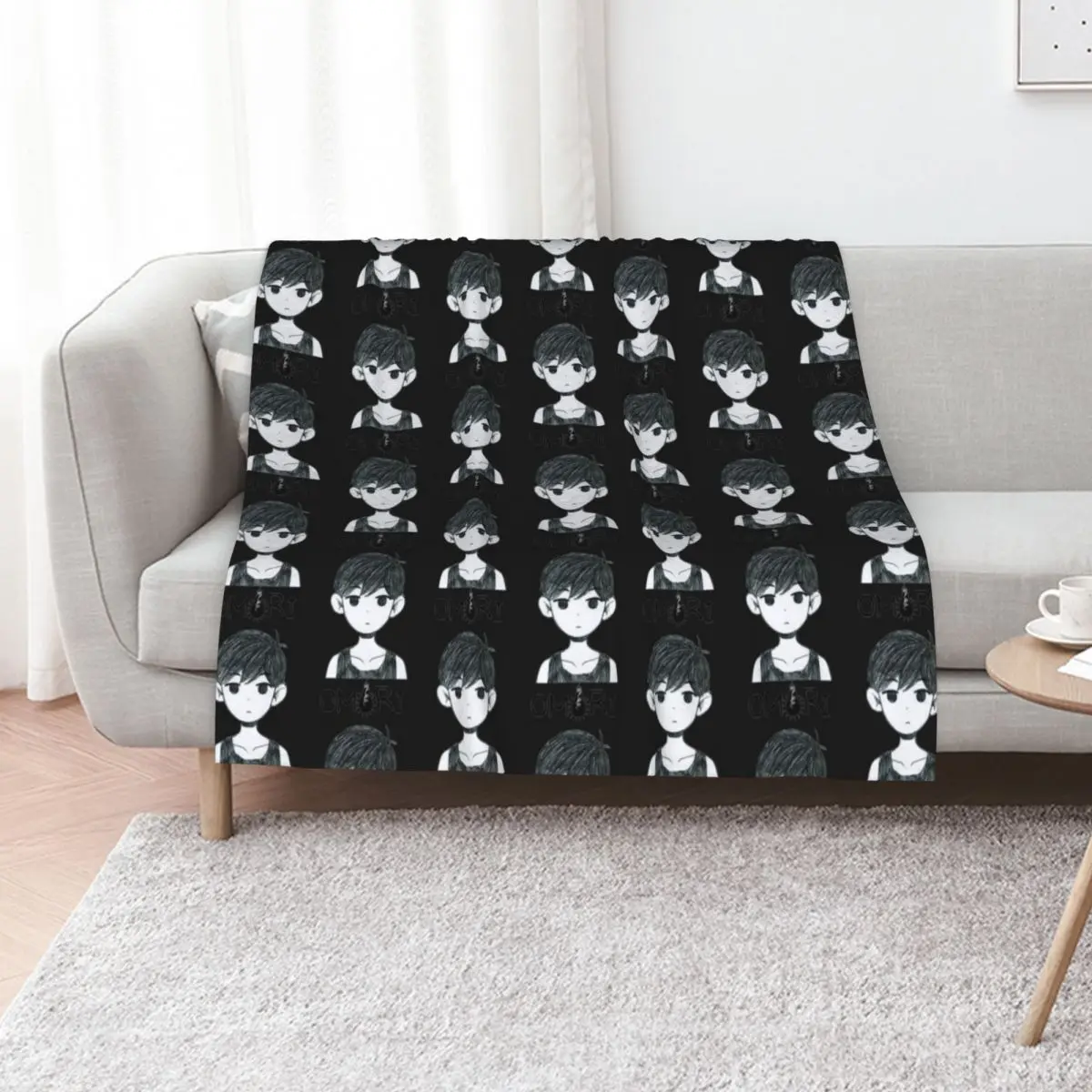 omori merch| Gift T-Shirt Throw Blanket Custom Softest funny gift blankets and throws for sofa Baby Blankets