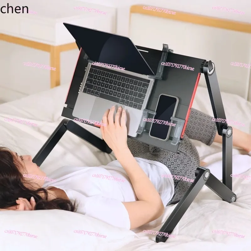 HXL Lying Flat on The Bed, Laptop, Computer Table, Foldable Tablet Bracket, Lifting and Lowering, Movable Writing Desk