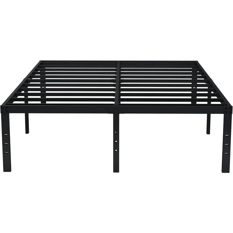 

Hot Sale.Queen Bed Frame No Box Spring Needed 18 Inch Heavy Duty Metal Tall Platform Bed Frame Queen Size with Large Storage Spa