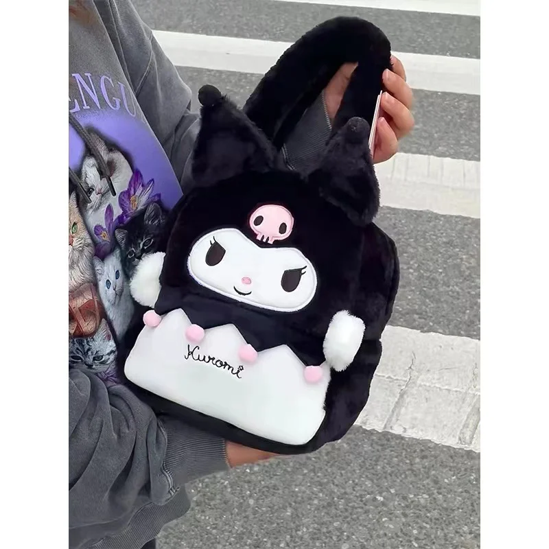 2023 New Sanrio Plush Shoulder Bags Kawaii Hello Kitty Crossbody Bags for Women Cute Melody Handbag Birthday Gifts for Girls