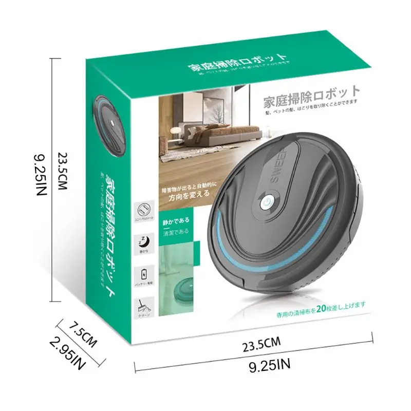 1Set Household Intelligent Robot Vacuum Cleaner Sweeping Mopping Robotic Cleaning Machine for Home Room Drop Shipping