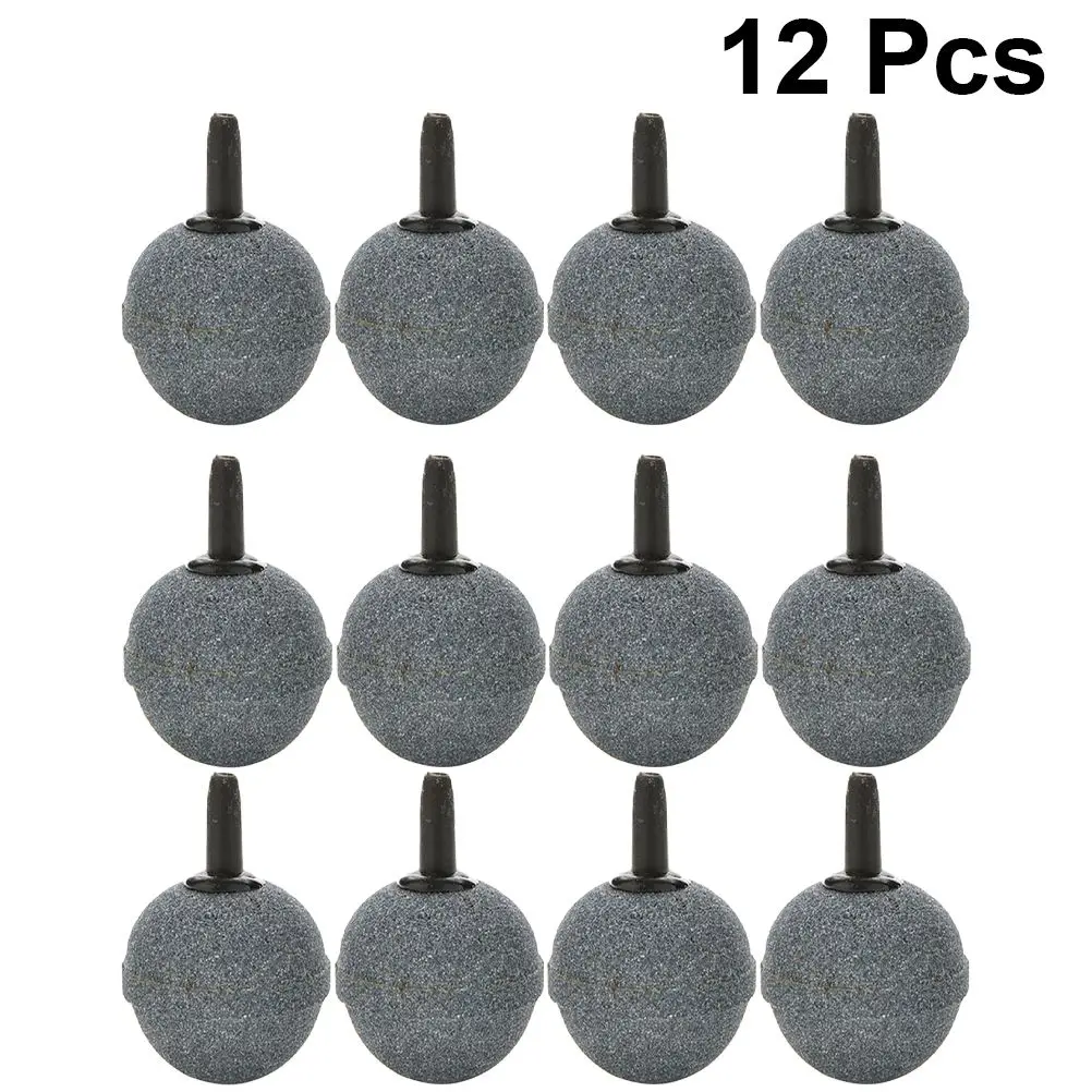 12Pcs For Aquarium Fish Tank Decor Durable Air Stone Mineral Bubble Diffuser Airstones For Aquarium Fish Tank Pump Hydroponics