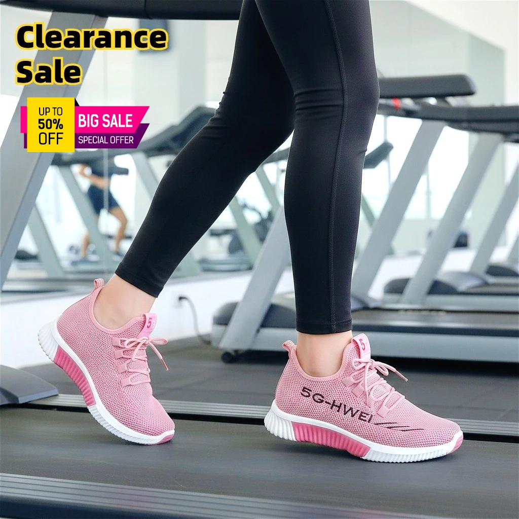 حذاء رياضي نسائي يسمح بمرور الهواء بنعال مبركن مضادة للانزلاق، حذاء جري للياقة البدنية (الصدر على القدم اليمنى معكوسة) #1