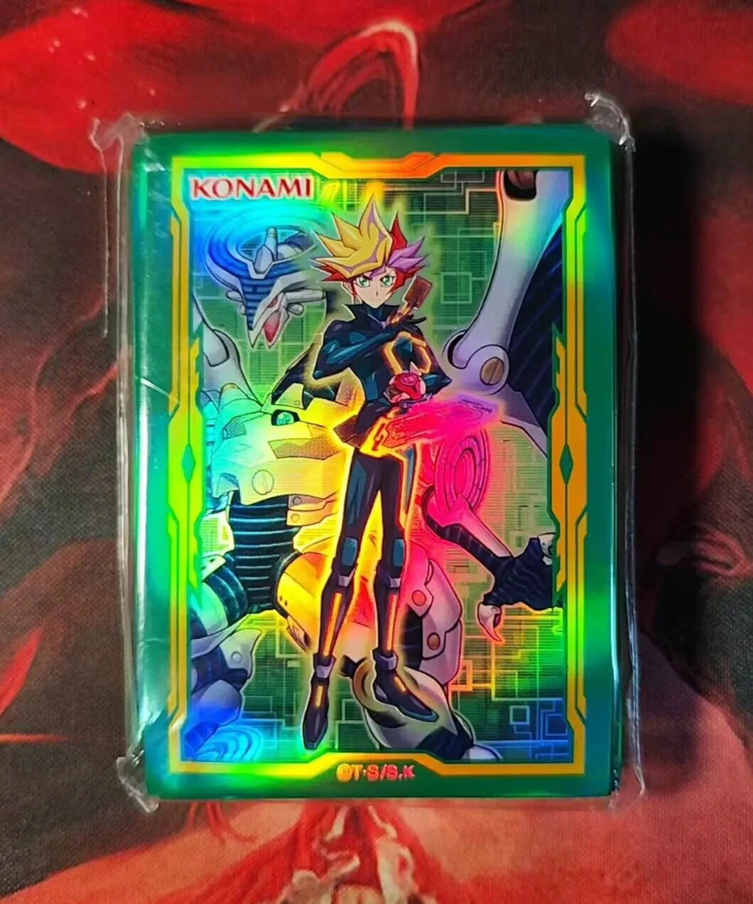 60Pcs Yugioh KONAMI Duel Monsters LVB Playmaker Firewall Dragon Official Collection Sealed Card Protector Duelist Sleeves