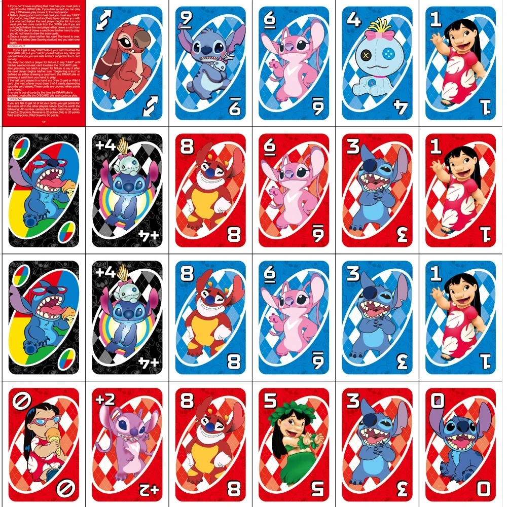 Mattel Games UNO LILO & STITCH juego de cartas para Noche Familiar con gráficos temáticos de programa de Tv y una regla especial para 2-10 jugadores