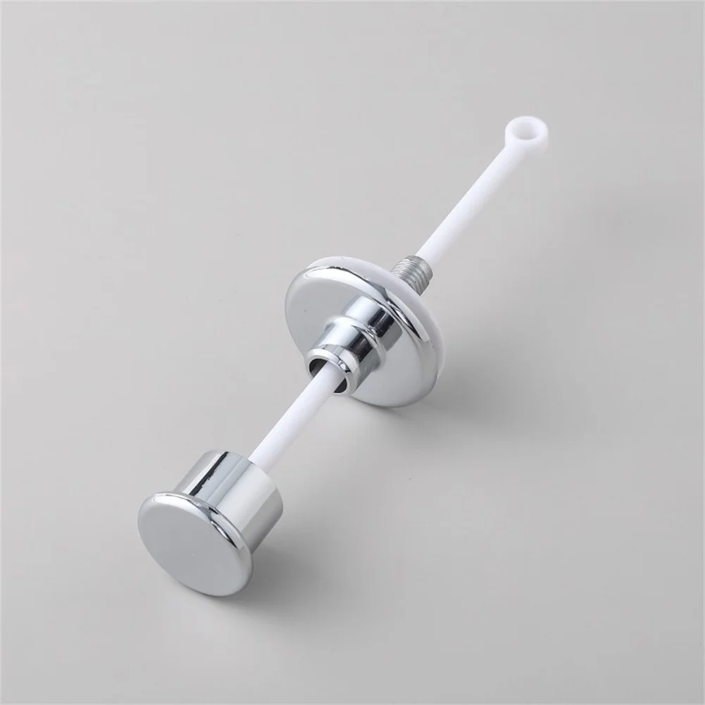1pc Toilet Flush Switch ABS Toilet Tank Lift Button Chrome Plated Flush Handle Replacement For Bathroom Water Saving Spare Parts