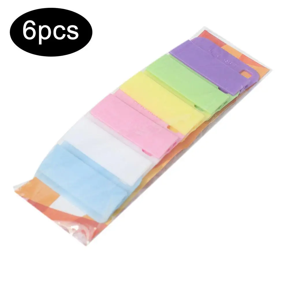 6pcs Colored Paper Clips Photo Holder Multi Functional Classification Clips For Oorganizing Files Student Supplies