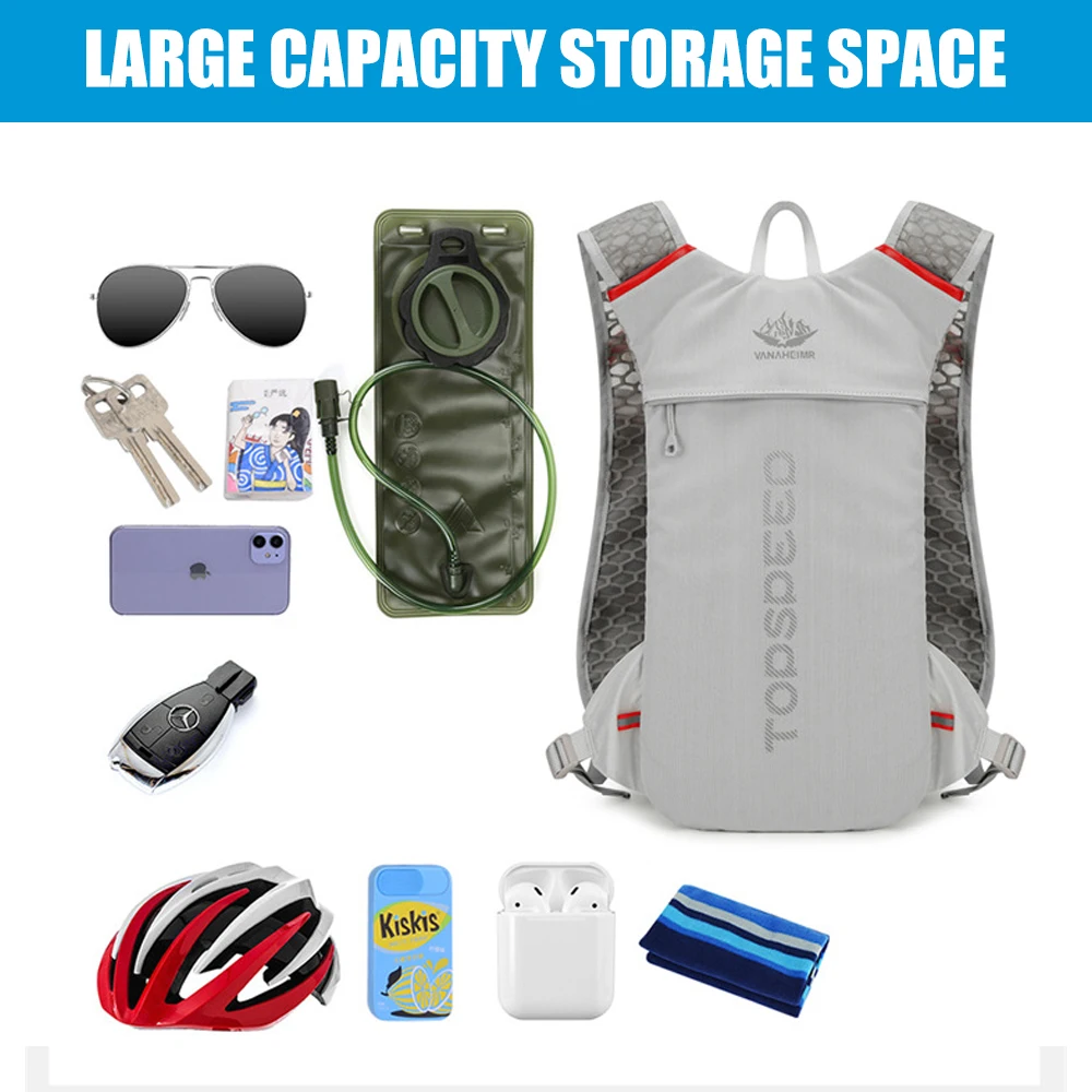 1PCS Running Hydration Vest Backpack,Lightweight Insulated Pack Bag Daypack for Hiking Trail Running Cycling Race Marathon