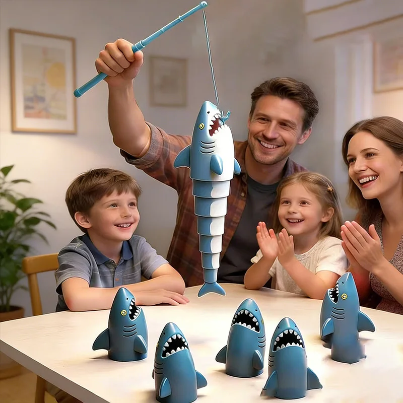 New Classic Fishing Game Toy Rotating Pond Interactive Parent-Child Game Educational for Toddlers & Family Party Entertainment
