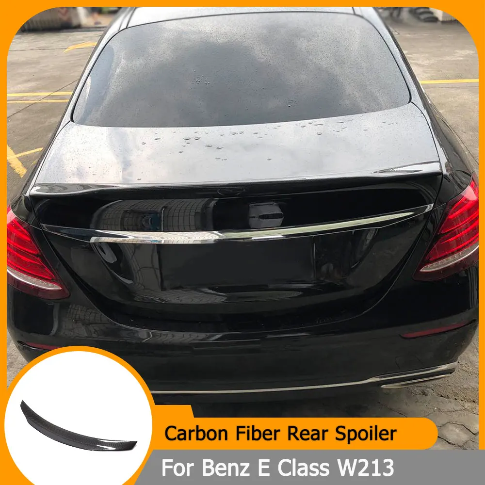 

Rear Spoiler Wing for Mercedes-Benz E Class W213 E300 E400 E43 E63 4 Door 2016-2019 Carbon Fiber Rear Trunk Spoiler Lip